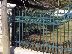 hand forged custom fence'