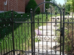 hand forged custom fence'