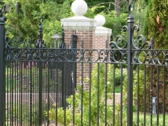 hand forged custom fence'