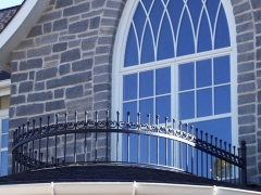 hand forged custom fence'