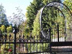 hand forged custom fence'