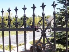 hand forged custom fence'